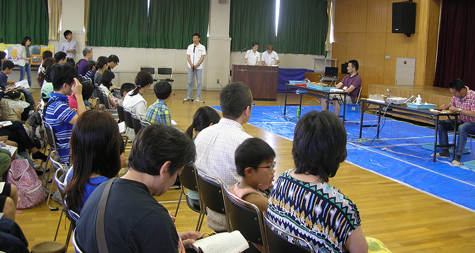 『兵庫運河・真珠貝プロジェクト』の移植式が兵庫工業高校で開催されました