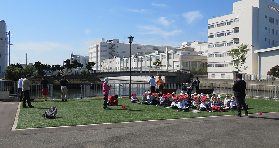 神戸市立浜山小学校の環境学習（アサリ育成実験）！