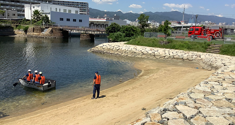 神戸市消防局の防災訓練が行われました。