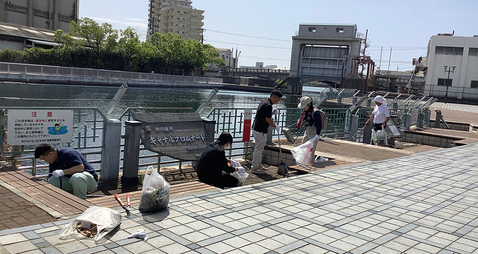 兵庫運河周辺クリーン作戦が行われました。